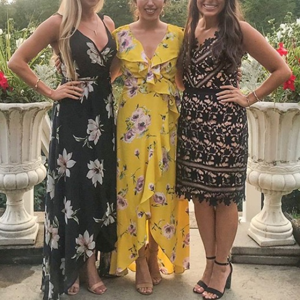 Yellow Tea Bloom Floral Maxi Wrap Dress LEITH